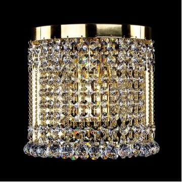Бра Artglass STANA CE, 2xE14x40W, золото, прозрачный, металл, хрусталь Artglass Crystal Exclusive