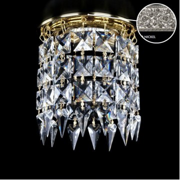 Встраиваемый светильник Artglass SPOT 12 NICKEL CE, 1xGU10x35W, никель, прозрачный, металл, хрусталь Artglass Crystal Exclusive