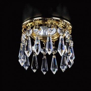 Встраиваемый светильник Artglass SPOT 17 CE, 1xGU10x35W, золото, прозрачный, металл, хрусталь Artglass Crystal Exclusive