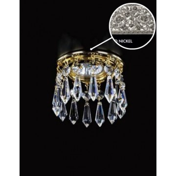 Встраиваемый светильник Artglass SPOT 17 NICKEL CE, 1xGU10x35W, никель, прозрачный, металл, хрусталь Artglass Crystal Exclusive