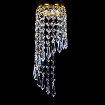 Встраиваемый светильник Artglass SPOT 18 SP, 1xGU10x35W, золото, прозрачный, металл, кристаллы SPECTRA Swarovski - миниатюра 1