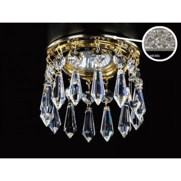 Встраиваемый светильник Artglass SPOT 81 nickel sp, 1xGU10x35W, никель, прозрачный, металл, кристаллы SPECTRA Swarovski