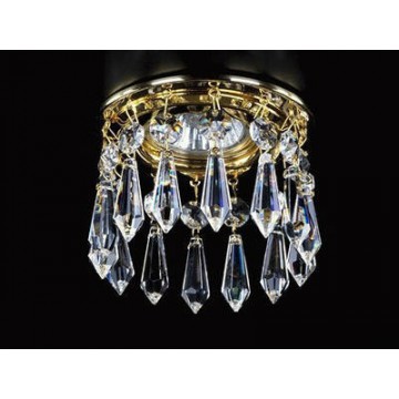 Встраиваемый светильник Artglass SPOT 81 sp, 1xGU10x35W, золото, прозрачный, металл, кристаллы SPECTRA Swarovski - миниатюра 1