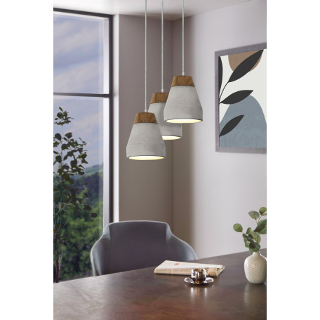 Настольная лампа Eglo Tarega 95527, 1xE27x60W, коричневый, серый, бетон, дерево, текстиль - миниатюра 3
