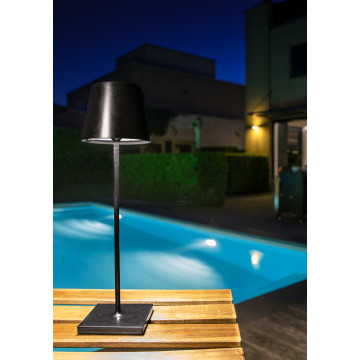 Садовый светодиодный светильник Lucide Justin 27888/03/30, IP54, LED 2,2W 3000K + RGB 154lm, черный, металл - миниатюра 3