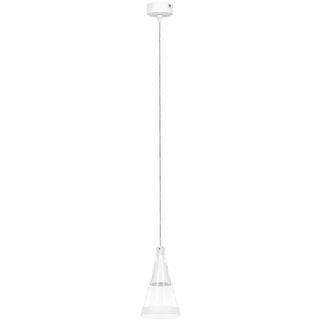 Подвесной светильник Lightstar Cone 757016, 1xGU10x40W, белый, прозрачный, металл, стекло