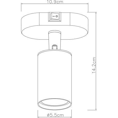Схема с размерами Arte Lamp A3226AP-1BK