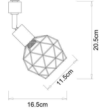 Схема с размерами Arte Lamp A6141PL-1GO