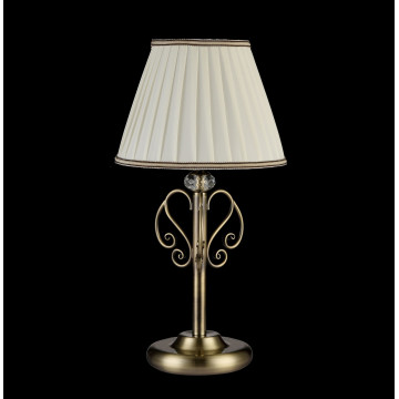 Настольная лампа Maytoni Vintage ARM420-22-R, 1xE14x40W, бронза с прозрачным, белый, металл, текстиль - миниатюра 2
