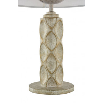 Настольная лампа Maytoni Lamar H301-11-G, 1xE27x60W, бежевый с золотом, белый, металл, текстиль - фото 4