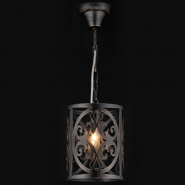 Подвесной светильник Maytoni Rustika H899-11-R, 1xE14x60W, коричневый, металл, ковка - фото 3