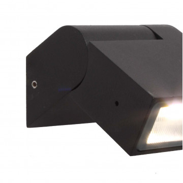 Настенный светодиодный светильник Favourite Visum 3024-1W, IP44, LED 7,5W 4000K 500lm, черный с прозрачным, черный - миниатюра 2