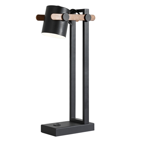 Настольная лампа Favourite F-Promo Scandy 3004-1T, 1xE27x7W, черный с коричневым, черный