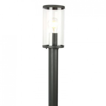 Уличный фонарь Favourite Lukturis 3038-1T, IP44, 1xE27x60W, прозрачный с черным, черный с прозрачным - миниатюра 3