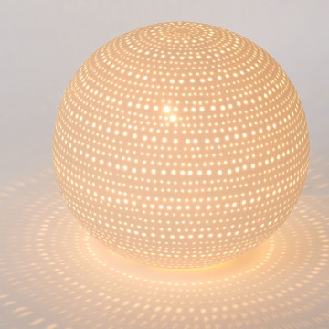 Настольная лампа-ночник Lucide Globi 13518/01/31, 1xE14x25W, белый, керамика - миниатюра 4