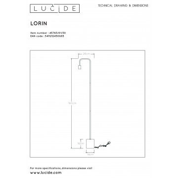 Схема с размерами Lucide 45765/01/30