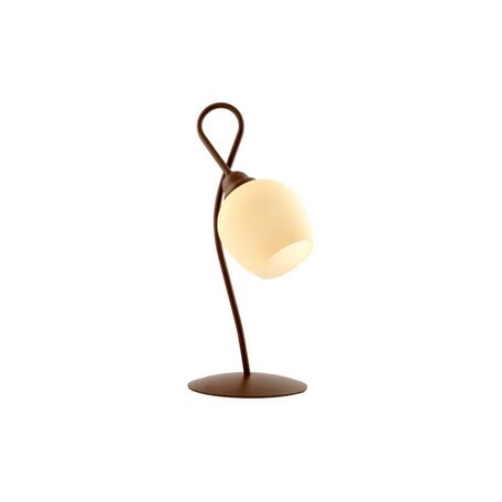 Настольная лампа Nowodvorski Miki 1509, 1xE27x60W, коричневый, бежевый, металл, стекло - миниатюра 1
