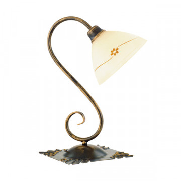 Настольная лампа Nowodvorski Julia 690, 1xE27x60W, бронза, бежевый, металл, стекло - миниатюра 1