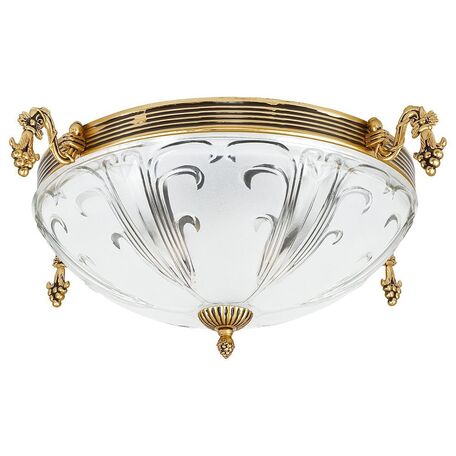 Потолочный светильник Nowodvorski Pireus 4398, 3xE27x60W, черненое золото, белый, металл, стекло - миниатюра 1