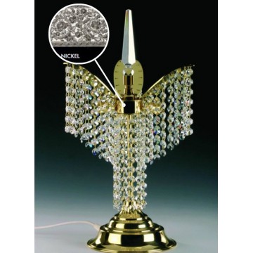 Настольная лампа Artglass SVETLANA NICKEL SP, 3xG9x40W, никель, прозрачный, металл, кристаллы SPECTRA Swarovski
