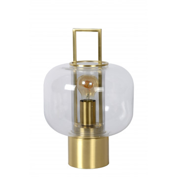 Настольная лампа Lucide Sofia 45583/01/02, 1xE27x40W, матовое золото, прозрачный, металл, стекло - миниатюра 2