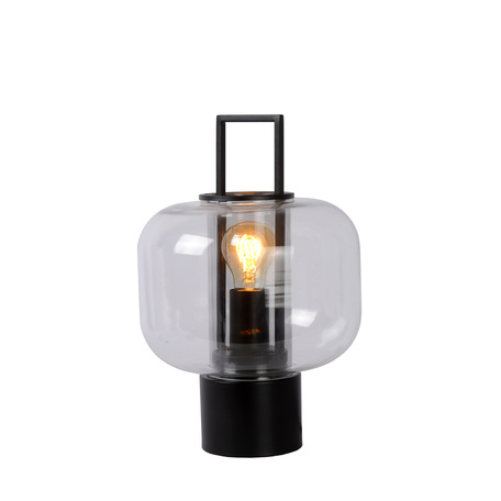 Настольная лампа Lucide Sofia 45583/01/30, 1xE27x40W, черный, прозрачный, металл, стекло - миниатюра 1