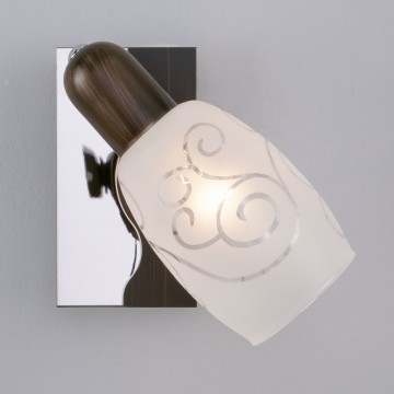 Настенный светильник с регулировкой направления света Eurosvet Andre 60301/1 хром/венге (00000058999), 1xE14x40W - миниатюра 4
