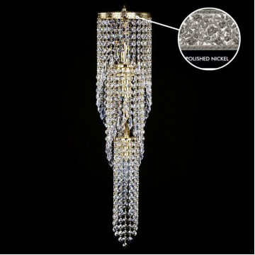 Бра Artglass KAMILA DROPS NICKEL CE, 3xE14x40W, никель, прозрачный, металл, хрусталь Artglass Crystal Exclusive - миниатюра 1