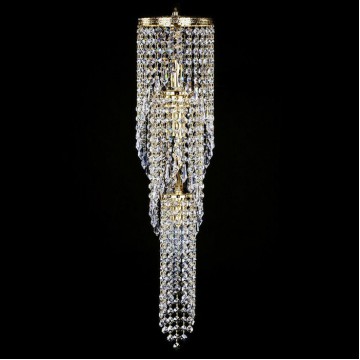 Бра Artglass KAMILA FULL CUT BALLS 250x780 CE, 3xE14x40W, золото, прозрачный, металл, хрусталь Artglass Crystal Exclusive - миниатюра 1