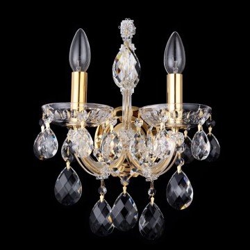 Бра Crystal Lux ISABEL AP2 GOLD/TRANSPARENT 2080/402, 2xE14x60W