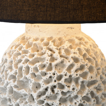 Настольная лампа Lucide Reef 34536/81/31, 1xE27x60W, белый, черный, бетон, текстиль - миниатюра 4