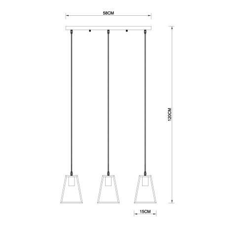 Схема с размерами Arte Lamp A8030SP-3WH