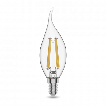 Филаментная светодиодная лампа Gauss 104801111 свеча на ветру E14 11W, 2700K (теплый) CRI>90 150-265V, гарантия 3 года - миниатюра 2