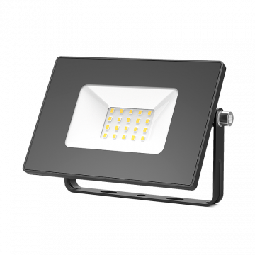 Светодиодный прожектор Gauss Elementary 613527120, IP65, LED 20W 3000K 1300lm CRI75, черный, металл, металл со стеклом