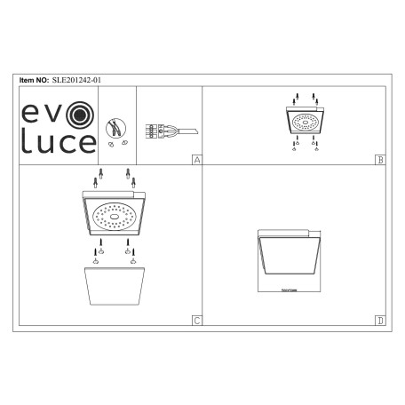 Схема с размерами Evoluce SLE201242-01
