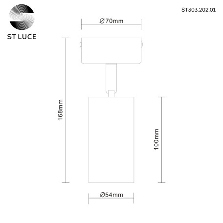 Схема с размерами ST Luce ST303.202.01
