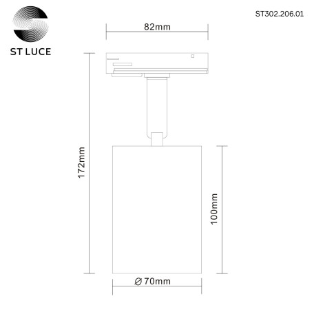 Схема с размерами ST Luce ST302.206.01