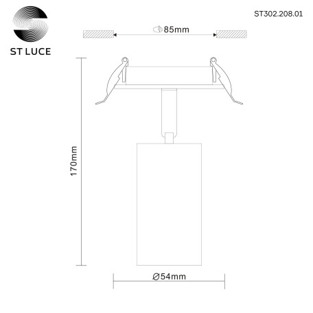 Схема с размерами ST Luce ST303.208.01