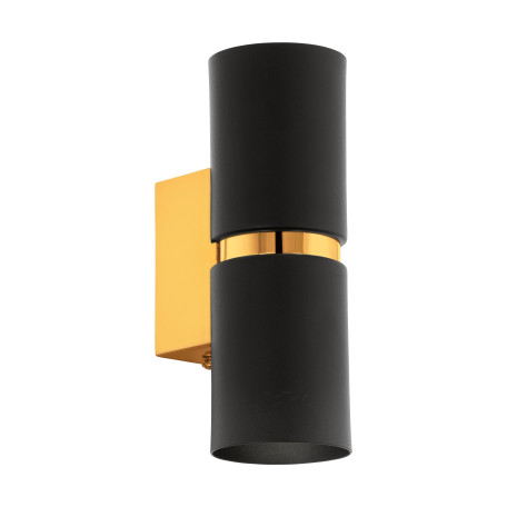 Настенный светильник Eglo Passa 95364, 2xGU10x3,3W, золото, черный, металл - миниатюра 1