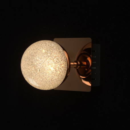Настенный светодиодный светильник De Markt Каспер 707020201, LED 5W 3000K 400lm, медь, белый, металл, стекло - миниатюра 2