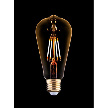 Филаментная светодиодная лампа Nowodvorski Vintage Bulb LED 9796 прямосторонняя груша E27 4W, 2200K (теплый) CRI80 220V, гарантия 1,5 года