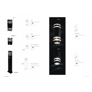 Настенный светильник Nowodvorski Sierra 4421, IP54, 1xE27x40W, черный, черный с прозрачным, металл, металл с пластиком, пластик - миниатюра 2