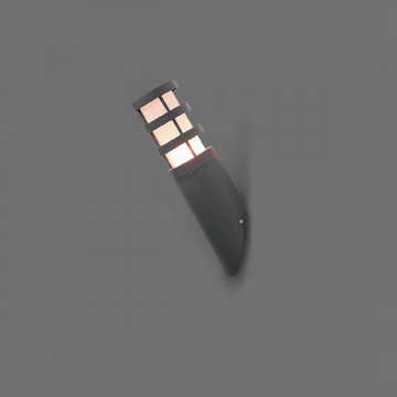 Настенный светильник Nowodvorski Norin 4445, IP44, 1xE27x20W, серый, металл со стеклом, стекло - миниатюра 2