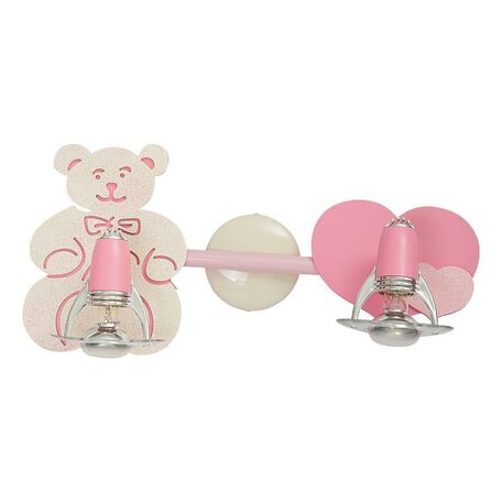 Настенный светильник Nowodvorski Honey 3657, 2xE14x40W, розовый с бежевым, розовый, дерево с металлом - фото 1
