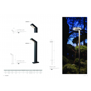 Садово-парковый светодиодный светильник Nowodvorski Lhotse 4448, IP54, LED 9W 3000K 169lm, пластик - миниатюра 2