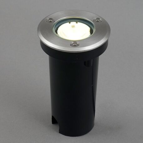 Встраиваемый в уличное покрытие светодиодный светильник Nowodvorski Mon 4454, IP67, LED 1W 3000K 68lm, серебро, металл со стеклом, стекло