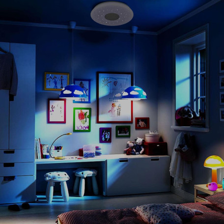 Музыкальный потолочный светодиодный светильник с пультом ДУ Citilux Light & Music CL703M60, LED 60W 3000-4200K + RGB 3500lm - миниатюра 6