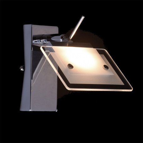 Настенный светодиодный светильник с регулировкой направления света MW-Light Ральф 1 675020201, LED 4,6W 3000K 300lm, хром, белый, металл, стекло - миниатюра 4