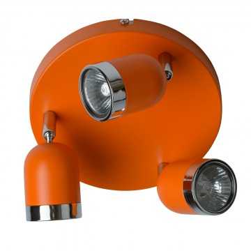 Потолочная люстра с регулировкой направления света De Markt Орион 546021103, 3xGU10x35W, оранжевый, металл