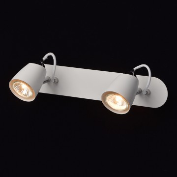 Потолочный светильник с регулировкой направления света De Markt Астор 545021402, 2xGU10x50W, белый, металл - миниатюра 2